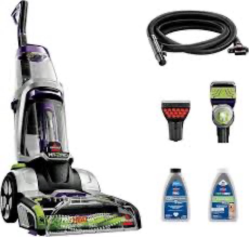 (incomplete )bissell proheat 2x revolution pet pro plus, 3588n, upright deep cleaner, 30-minute dry time, dual dirt lifter powerbrush, hose & tool attachment, pet upholstery and tough stain tool included