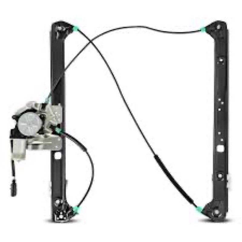 YHTAUTO Front Passenger Side Power Window Regulator with 2-Pin Motor Assembly Compatible with BMW E5