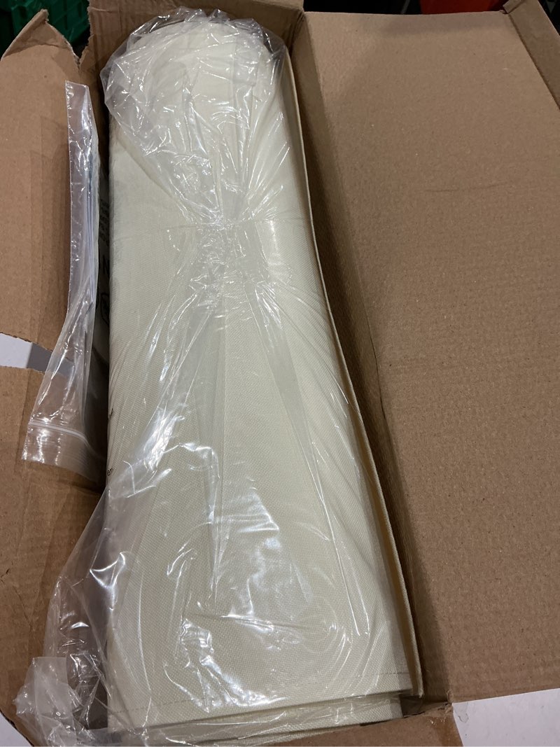 Condition photo showing Good Condition for wellmet self-assembly lampshade, creamwhite, 14" top x14" bottom x17" high, drum lampshade for table lamp, bedside lamp, floor lamp, fabric replacement lamp shade classic modern style, spider fitter cream white 14x14x17