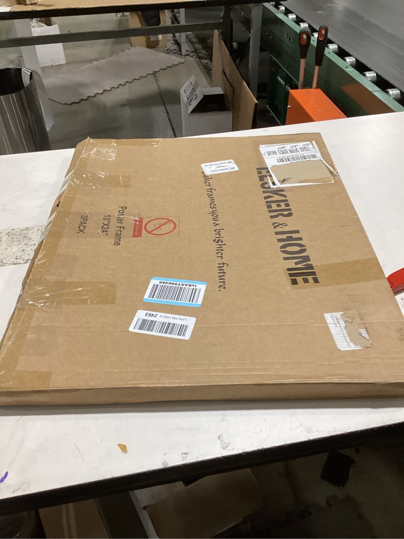 Condition photo showing New/Like New for ELSKER&HOME 18x24 Poster Frame 3 Pack, Black Picture Frame for Horizontal or Vertical Wall Mounting,