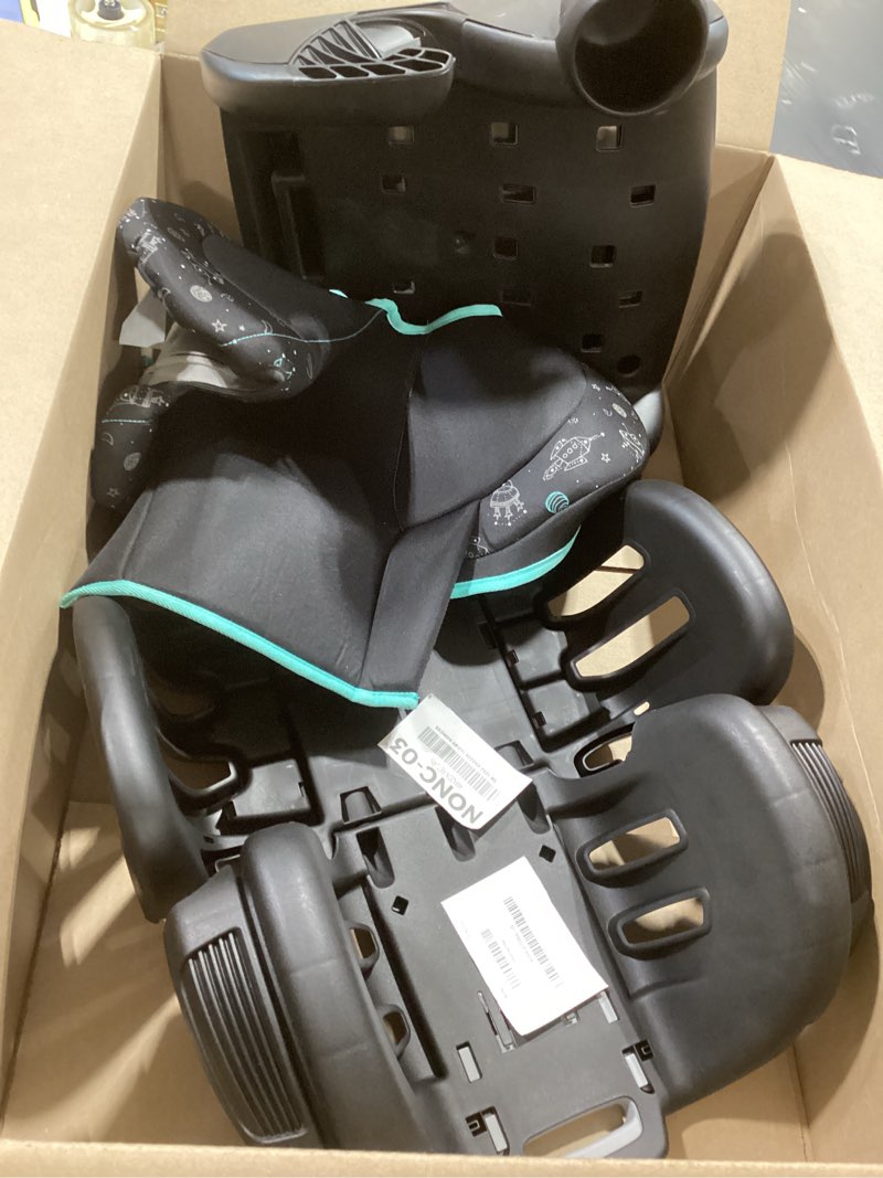 Condition photo showing As Is for evenflo gotime lx booster car seat (astro blue) [ incomplete ]
