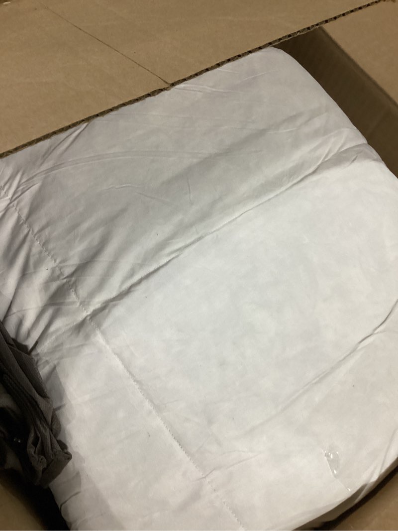 Condition photo showing Good Condition for royoliving premium feathers down duvet insert comforter oversized king size all season medium warmth white 100% cotton cover with corner tabs (120x98, 77 oz) white oversized king all season