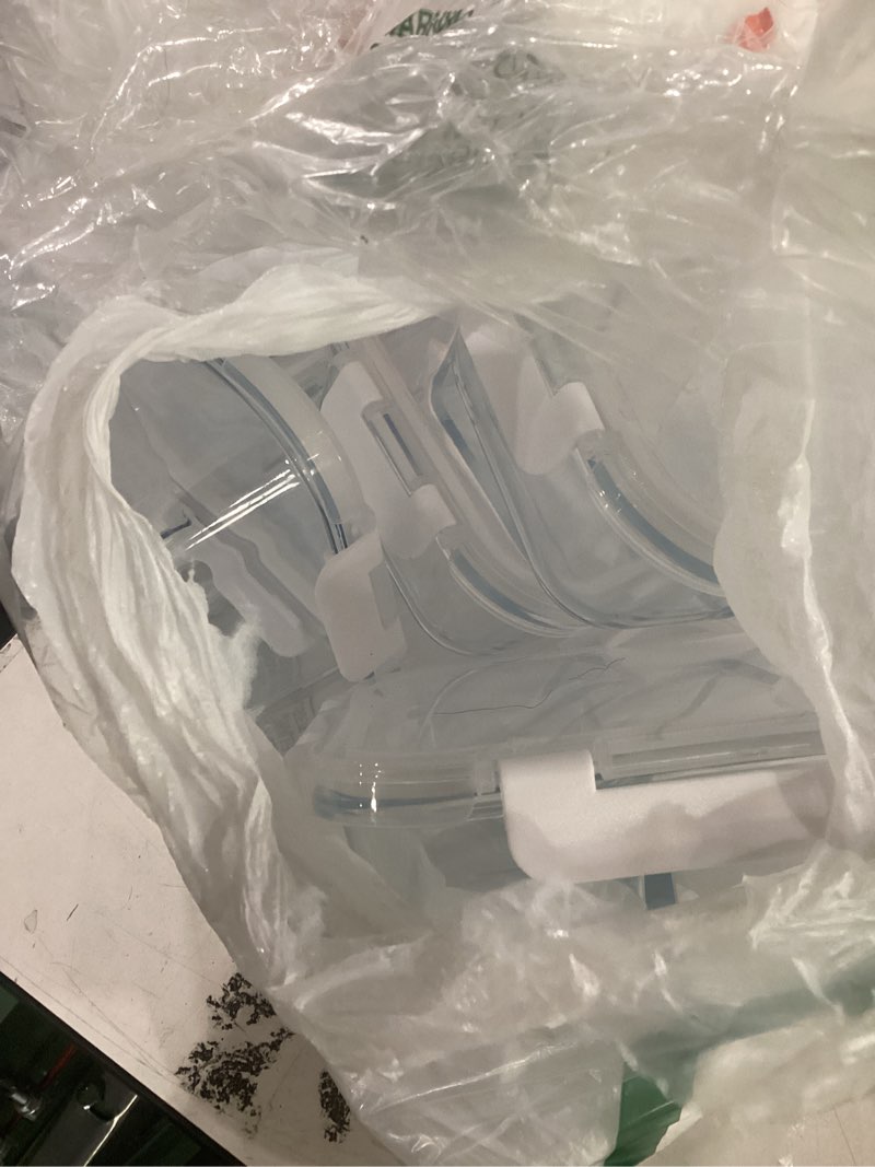Condition photo showing Good Condition for komuee 10 packs 30oz glass meal prep containers 2 compartments,glass food storage containers with lids,airtight lunch bento boxes,oven,freezer and dishwasher safe, white