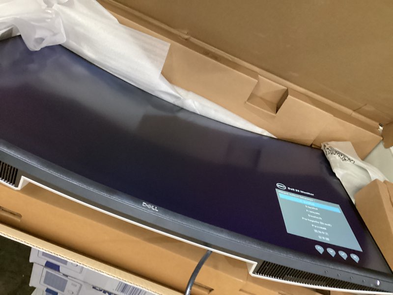 Condition photo showing As Is for Dell S3221QS 32 Inch Curved 4K UHD (3840 x 2160), VA Ultra-Thin Bezel Monitor, 60Hz, 4MS Response Time, 90% DCI-P3, 99% sRGB, AMD FreeSync, HDMI, DisplayPort, Built in Speakers, VESA Certified, Silver