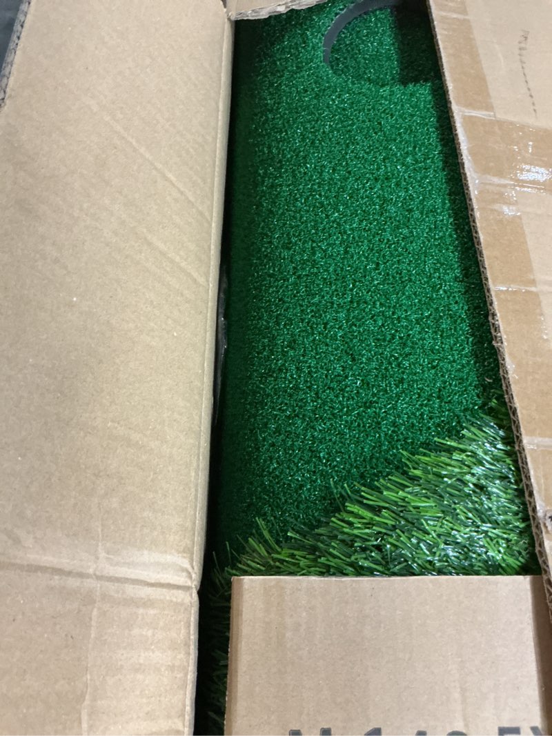 Condition photo showing As Is for Wekin Golf Putting Green Training Mat,5x10ft Heavy Duty Artificial Turf Putting Green Mat for Indoor and Outdoor Party Game and Leisure Time