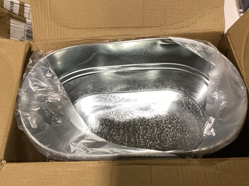 Condition photo showing New/Like New for obtanim 4 pack 4 gallon galvanized ice buckets metal champagne drink cooler storage ice tub with carry handles for beer cocktails wine beverage home parties bar cooling supplies