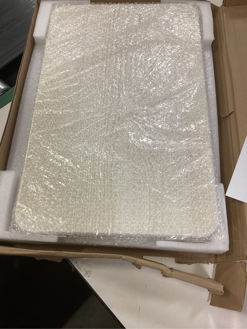 Condition photo showing New/Like New for Portable Laptop Floor Stand, Bedside/Sofa Table with Height Adjustable 18''~48'', Sleek Wooden Lectern Standing Desk Mobile Podium for Home, Office, School, Black