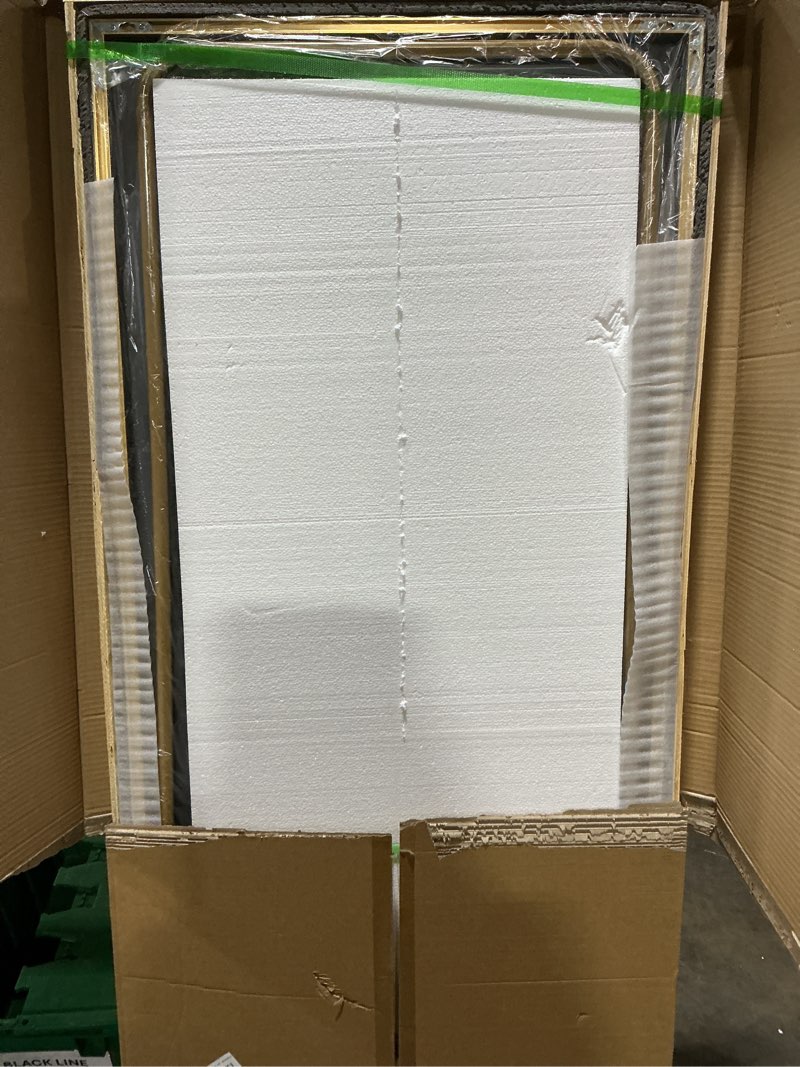 Condition photo showing New/Like New for beauty4u 65" x 24" full length mirror with stand, gold wall mounting full body mirror, metal frame full-length tempered mirror for living room, bedroom gold-rect 65"l x 24"w