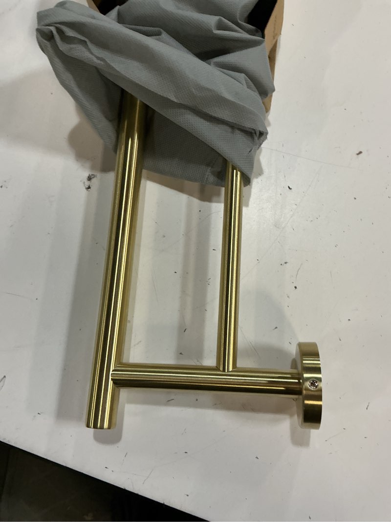 Condition photo showing Good Condition for jqk double towel bar 27 inch, brass gold useable length 24 inch 304 stainless steel thicken 0.8mm bath towel rack for bathroom, towel holder wall mount, tb100l24-bg 27 inch brushed gold