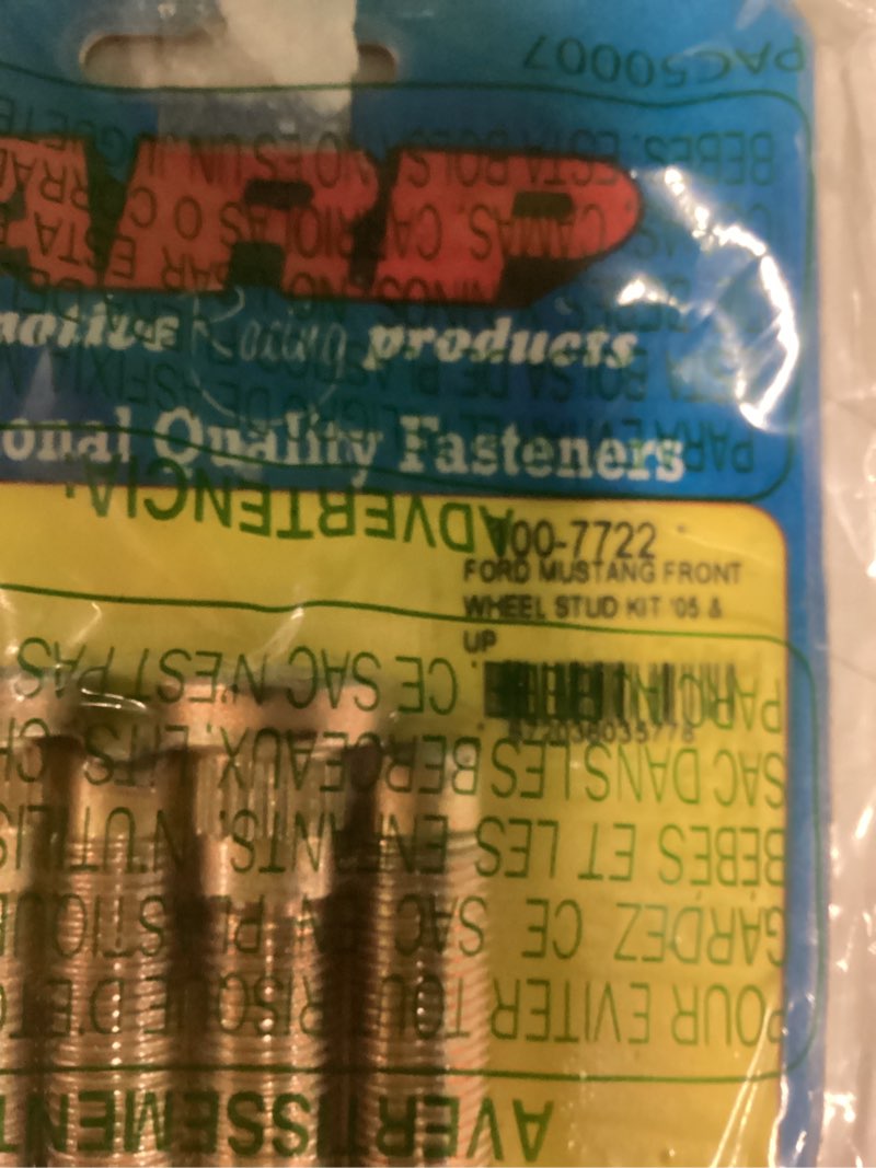 Condition photo showing item condition for ARP For Ford Mustang 1994-2004 Wheel Stud Kit Front (Set of 5) | 100-7724 similar 1 pack read what kind on pic 