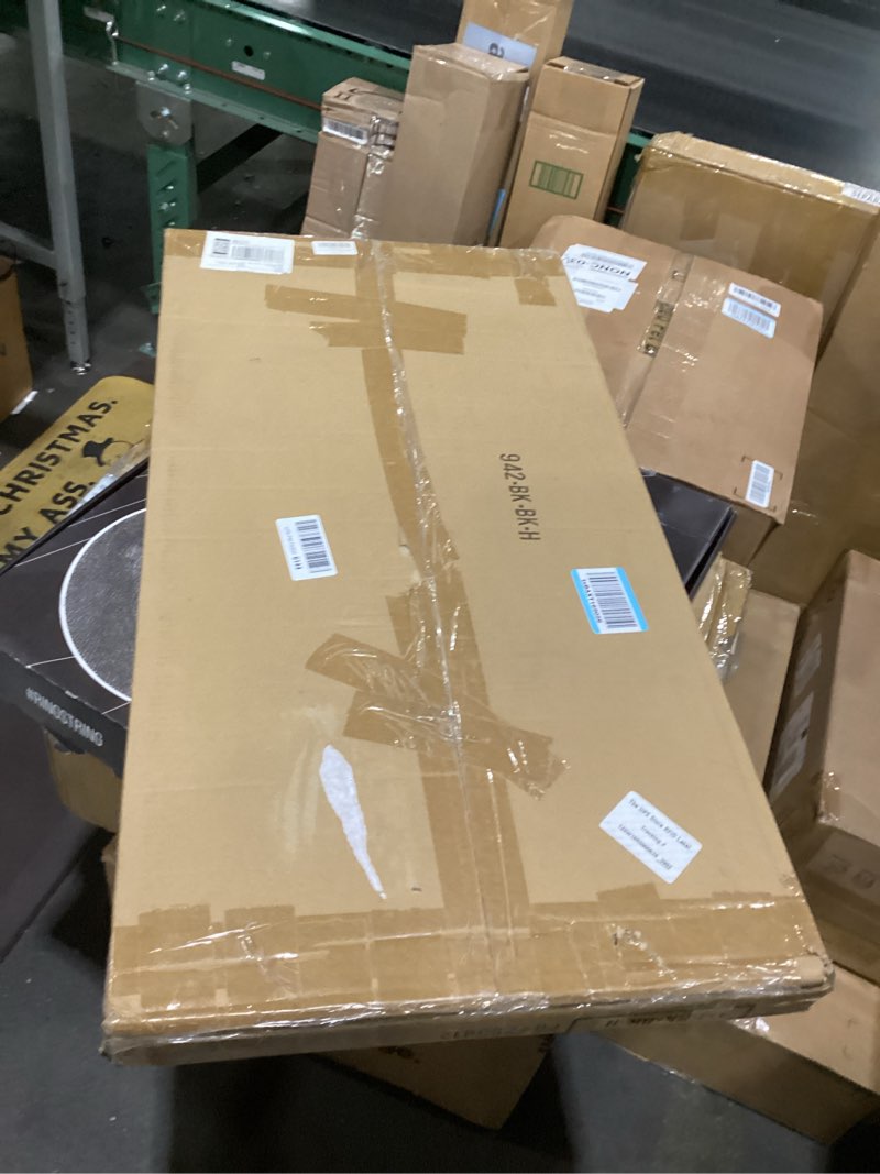 Condition photo showing New/Like New for 35.4" Rectangular Coffee Table for Living Room, Modern Industrial Style Coffee Table Center Table with Metal Frame for Small Space, Apartment, Office, Easy Assembly, Brown