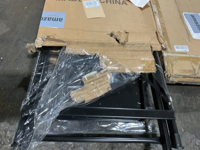 Condition photo showing As Is for 8 Step Ladder with Handrails, 330LBs Capacity Folding Step Stool with Anti-Slip Wide Pedals - Perfect for 12ft High Ceilings, Home Kitchen Pantry Office Use, Black