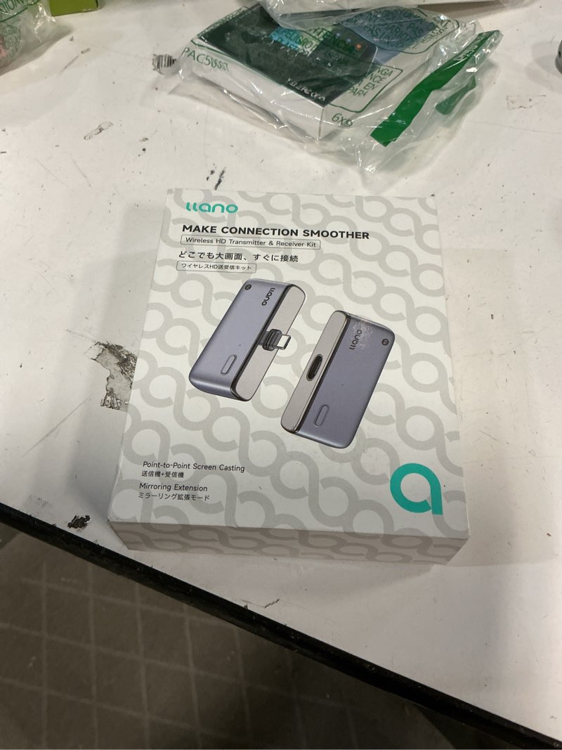 Condition photo showing New/Like New for llano S850 Upgraded Type-C Wireless HDMI Transmitter and Receiver,Ultra 4K Decode Input 1080P@60Hz Output, Plug&Play 5G+2.4G and Audio for Phone/Tablet/Laptop/PC to Monitor/Projector/TV Box (Black)