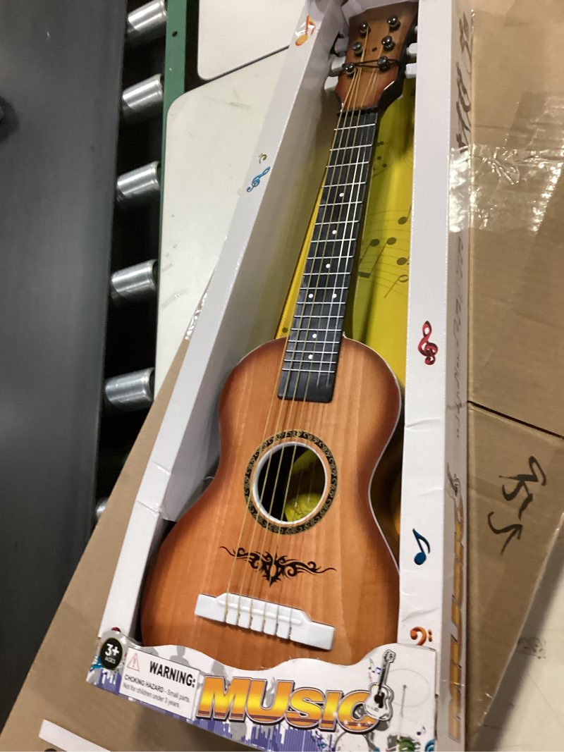 Condition photo showing New/Like New for 23" Acoustic Guitar, Kids 6 String Toy Guitar - Realistic Steel Strings - Beginner Practice First Musical Instrument for Children, Toddlers (Walnut)