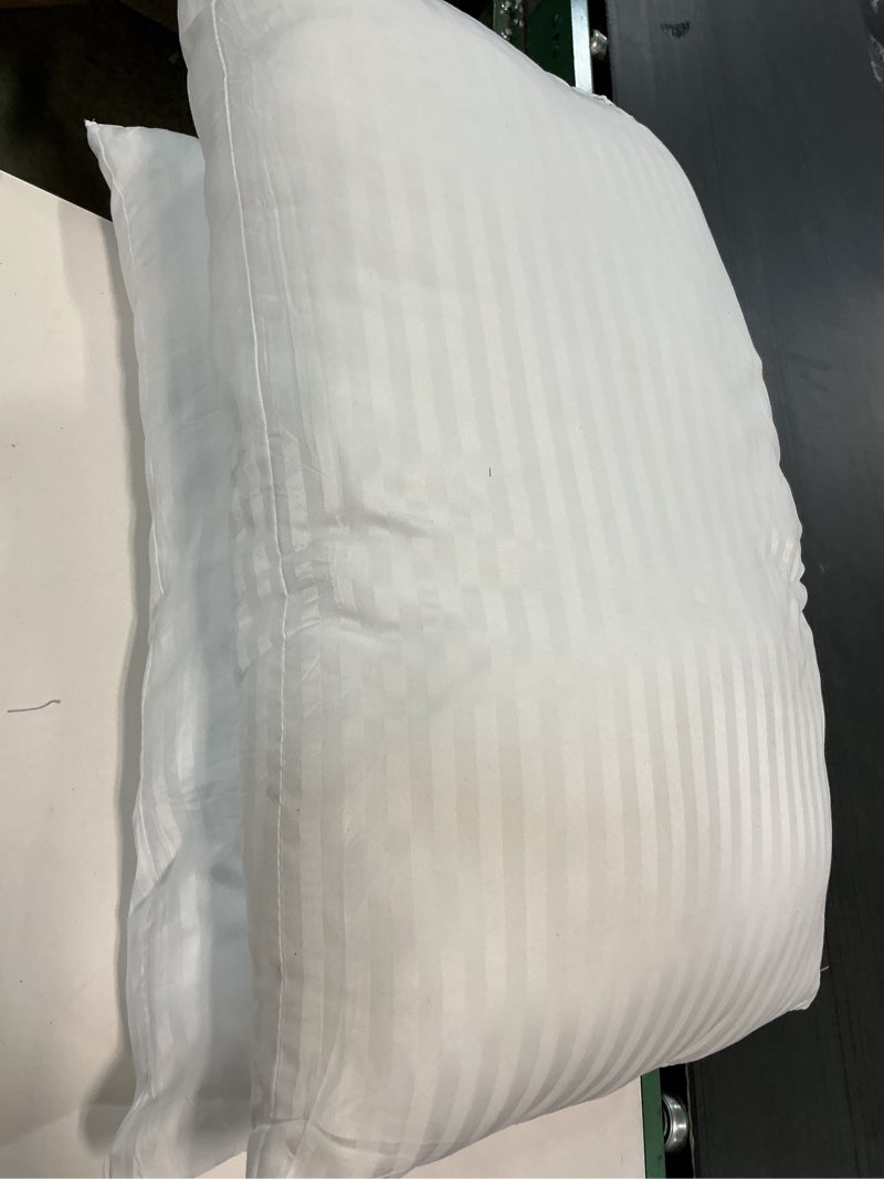 Condition photo showing As Is for EIUE Hotel Collection Bed Pillows for Sleeping 2 Pack Queen Size?Pillows for Side and Back Sleepers,Super Soft Down Alternative Microfiber Filled Pillows,20 x 30 Inches White Queen (Pack of 2)