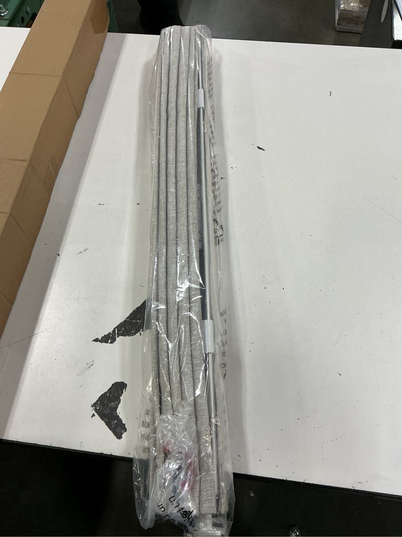 Condition photo showing New/Like New for lazblinds no drill roman shades, blackout, 30" w x 64" h, beige | cordless blackout window shades with uv protection, polyester fabric for bedroom & living room blackout - faux linen - beige 30"w x 64"h