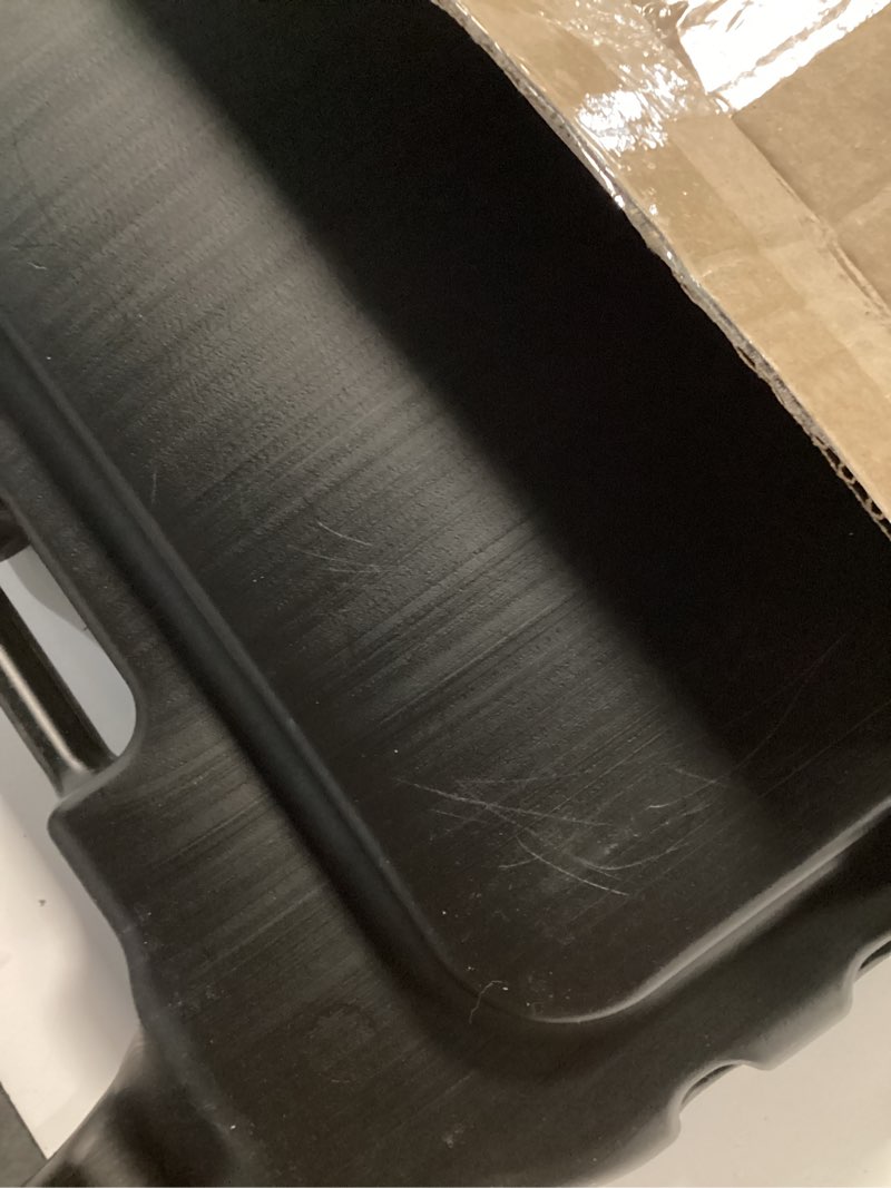 Condition photo showing As Is for scepter amkit01 15.5 quart oil drain pan with pour spout and 18-inch mechanics funnel kit for automotive fluids including engine oil, anti-freeze, transmission fluid and more, black