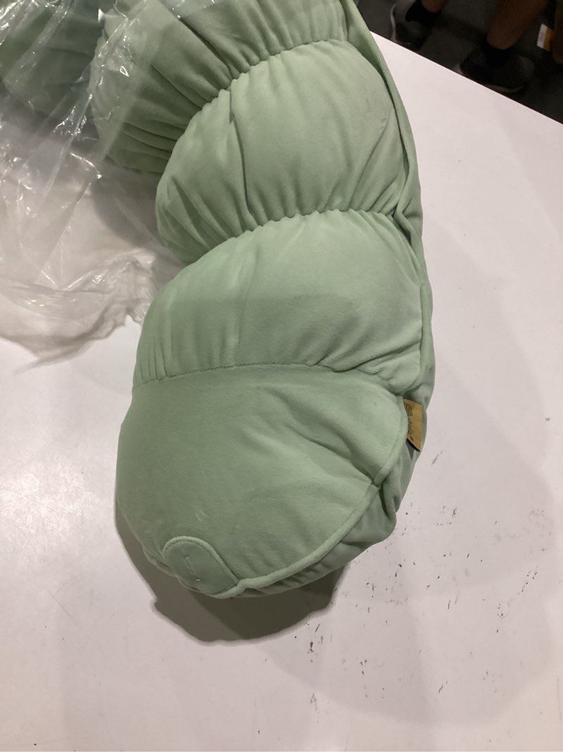 Condition photo showing As Is for peallow(pat. pend) – long round body pillow for adults, bolster pillow for sleeping, soft and supportive pillow for sleeping & lumbar support(willow green,59") willow green 59"