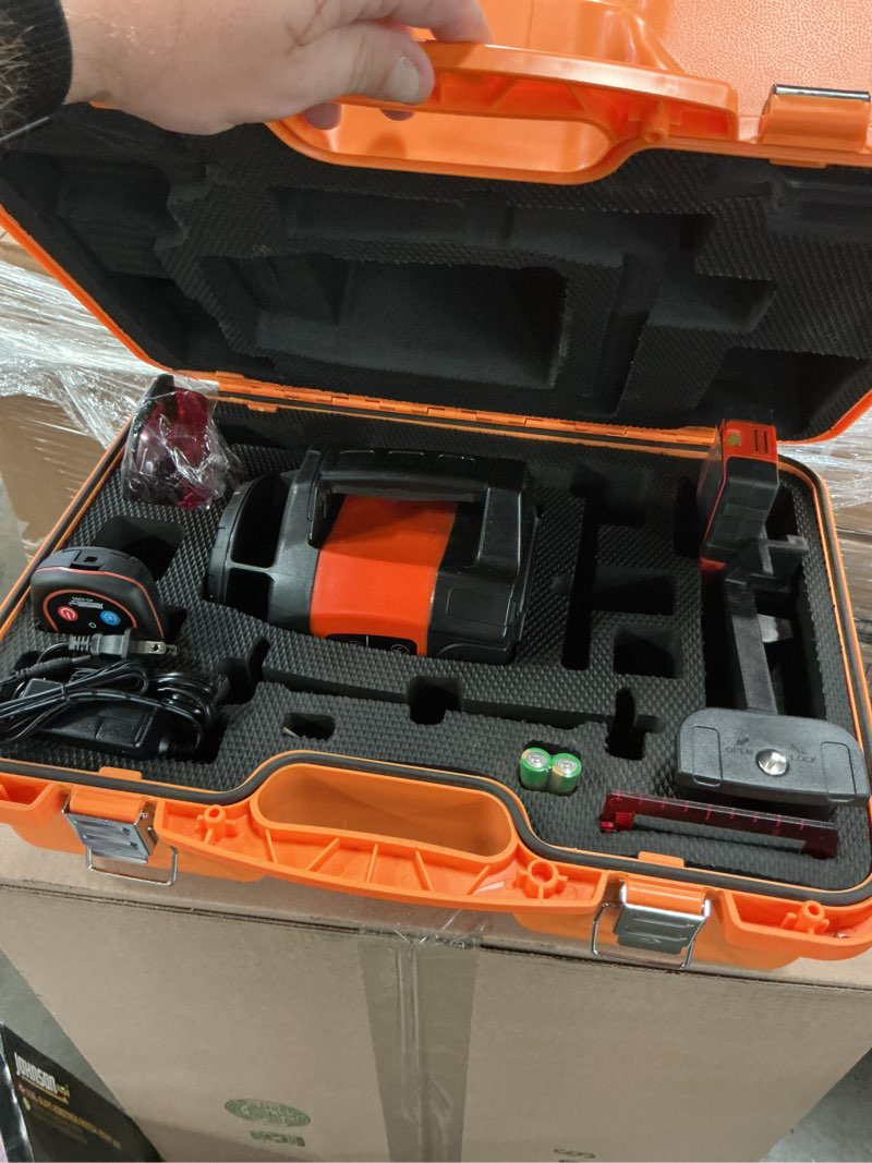 Condition photo showing Good Condition for johnson level & tool 40-6534 electronic self-leveling horizontal & vertical rotary laser kit, red, 1 kit horizontal & vertical rotary laser kit with dual slope feature system