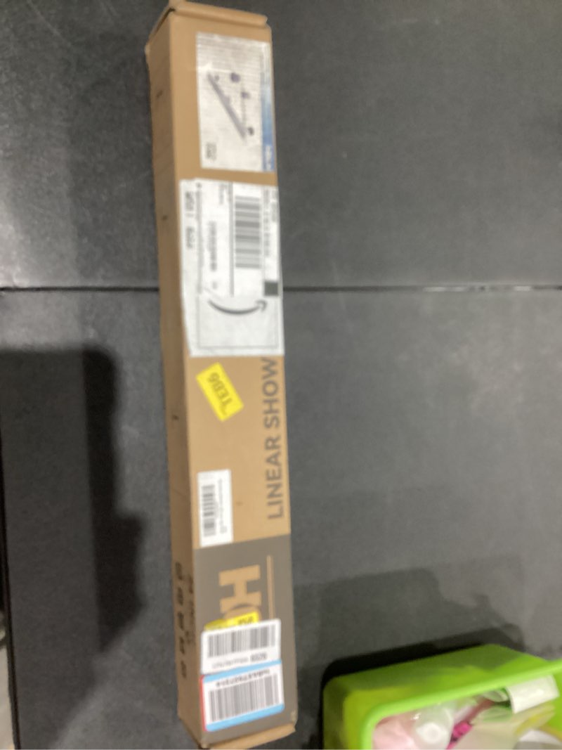 Condition photo showing Good Condition for Shower Drain, Linear Shower Drain 24 Inch(Brushed Nickel),Modern 304 Stainless Steel Shower Floor Drain with Grate Removable, Adjustable Leveling Feet, Rectangular Shower Drain