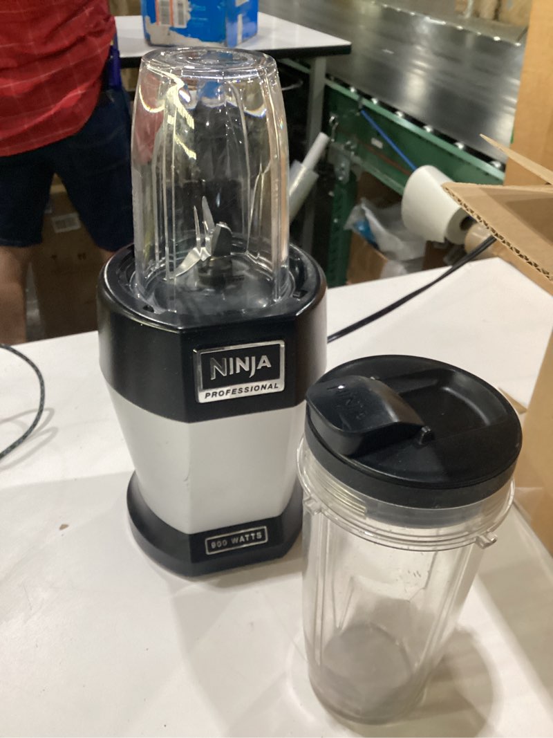 Condition photo showing New/Like New for ninja nutri-blender pro with auto-iq | for smoothies, shakes, frozen drinks, salsa, dips | (2) 24-oz. to-go cups & spout lids | 1100-peak-watt | silver | bn401 auto blend