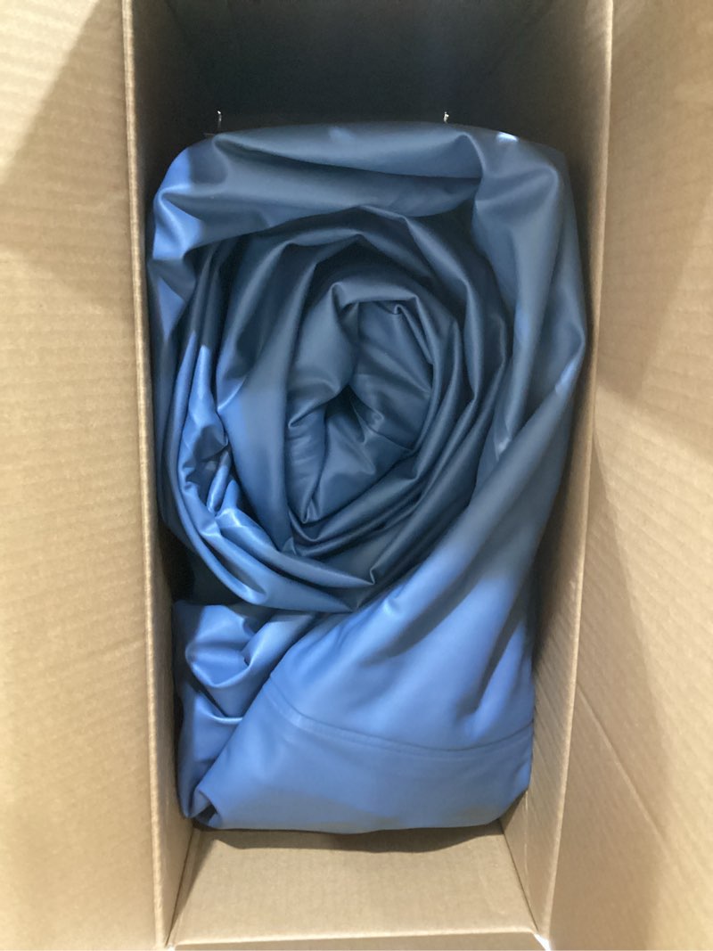 Condition photo showing As Is for intex elevated 18" pillow rest queen air mattress with internal pump - off-white/blue