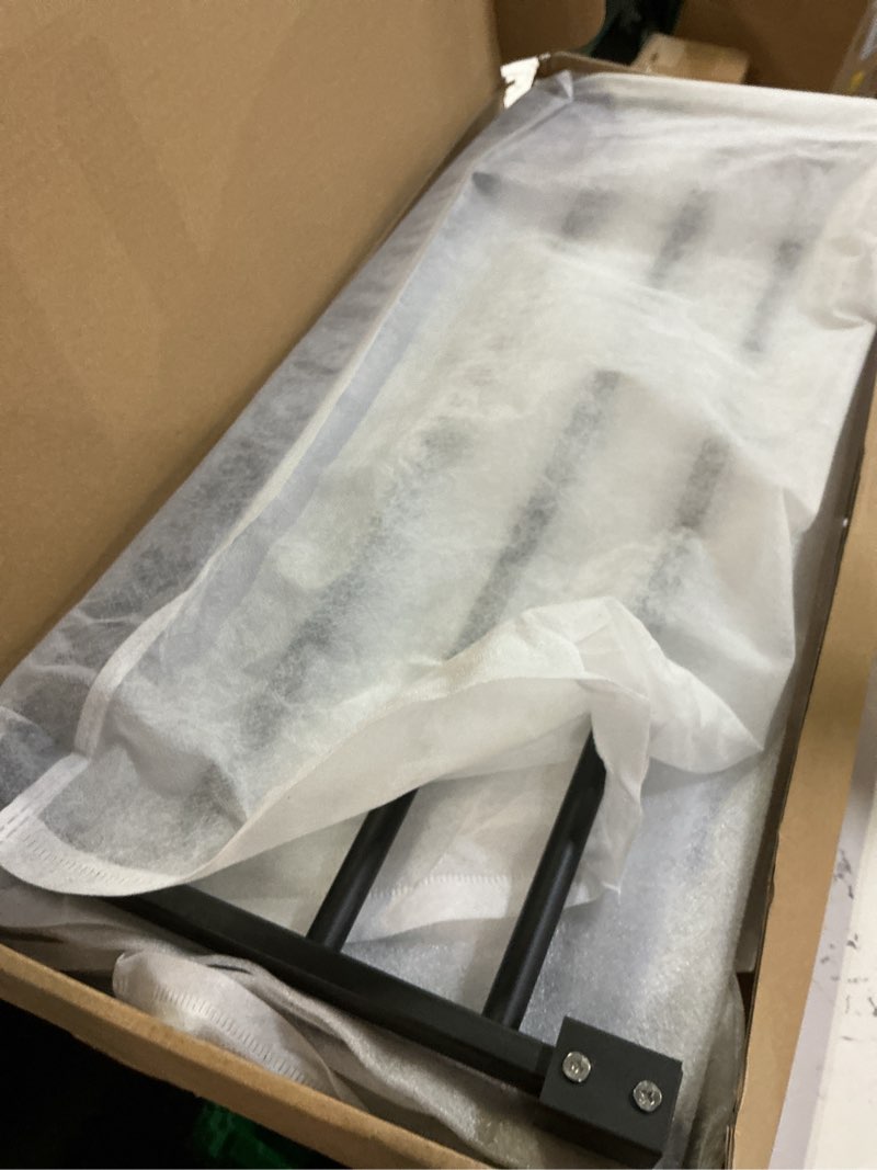 Condition photo showing As Is for 22.8Inch Towel Rack for Bathroom and Lavatory Towel Hanger with Wall Mount Towel Bars 304 Stainless Steel No Drill (Collapsible Black Towel Rack)