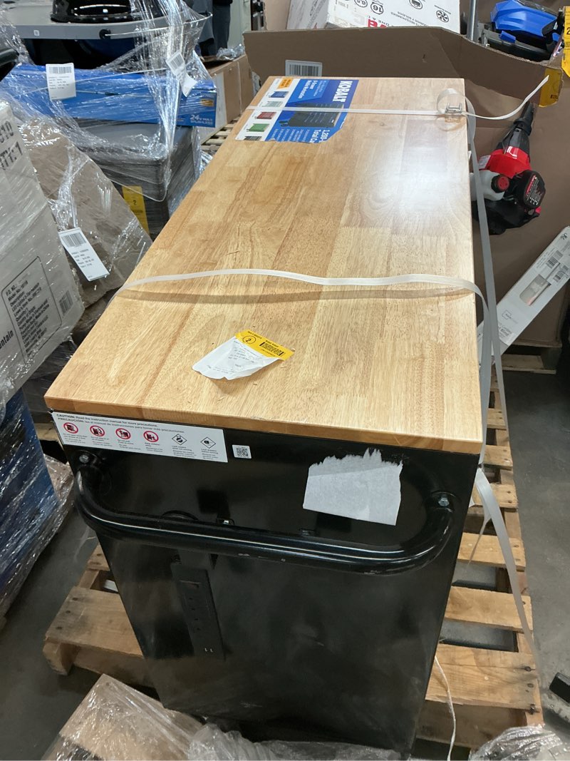 Condition photo showing Good Condition for kobalt 18.1-in w x 37.2-in h 9 -drawers rolling black wood work bench