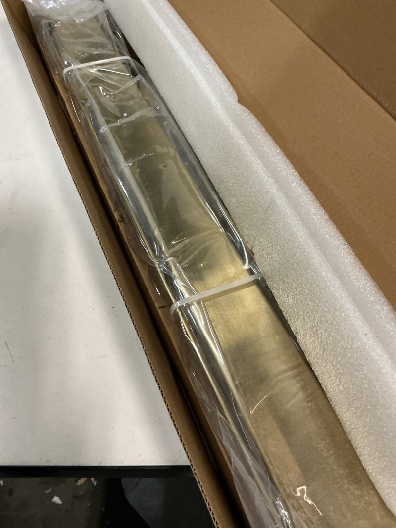 Condition photo showing Good Condition for Neodrain 24-Inch Gold Linear Shower Drain, 2-in-1 Flat & Tile Insert Cover, Stainless Steel Linear Drain, Brushed Brass Rectangle Shower Floor Drain with Hair Strainer, Watermark&CUPC Certified Golden 24 In