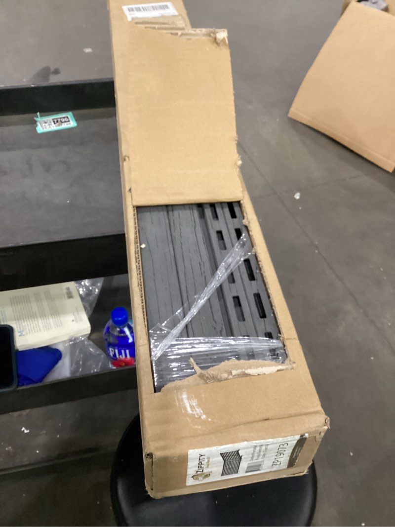 22in h x 44in w (2 panels) freestanding zippity portable puppy fence kit, charcoal color dog puppy playpen, dog fence outdoor for yard, vinyl picket outdoor dog fence, dog play pen indoors, zp19073