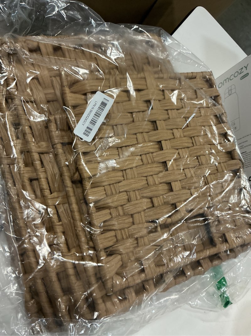 Condition photo showing Good Condition for SONGMICS Storage Basket with Lid, Woven Blanket Storage Bin with Handles, Foldable, Removable Liner, Metal Frame, for Bedroom, Laundry Room, 9.2 Gallons (35 L), Natural URST040YE01 35 L Natural