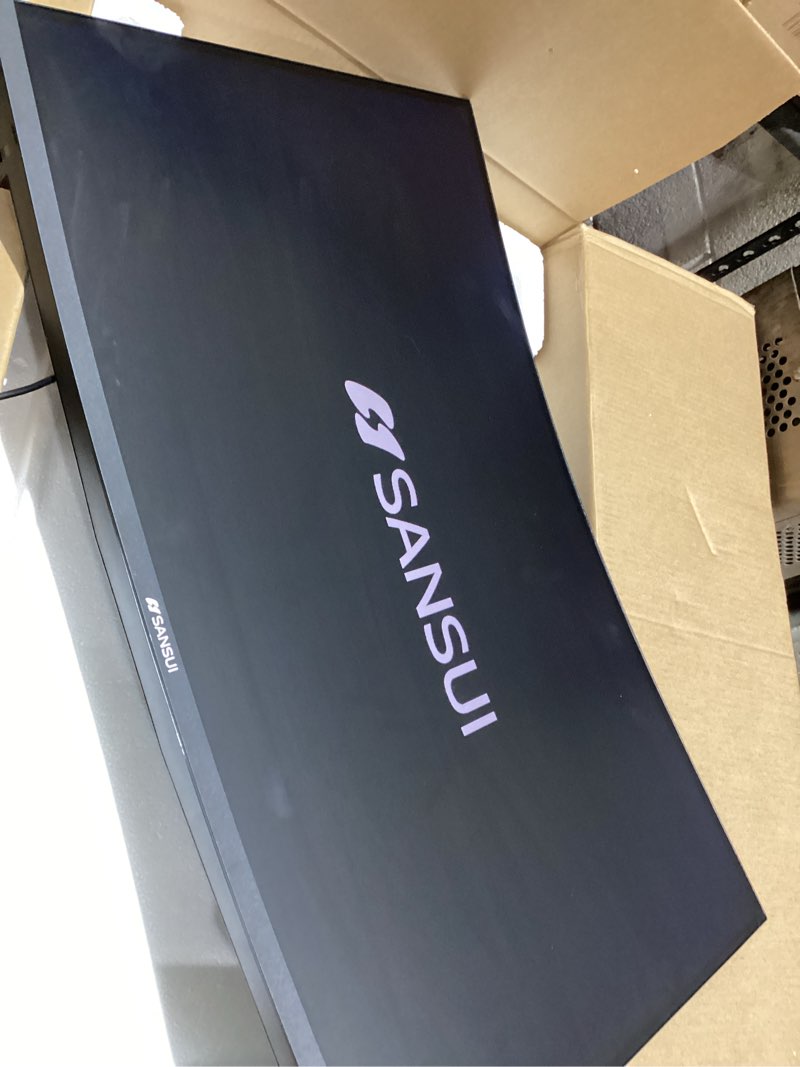 Condition photo showing As Is for SANSUI 32 Inch Curved 240Hz Gaming Monitor High Refresh Rate, FHD 1080P Gaming PC Monitor HDMI DP1.4, Curved 1500R, 1Ms MPRT, HDR,Metal Stand,VESA Compatible(DP Cable Incl.) 32 Inch 240Hz Curved Gaming FHD