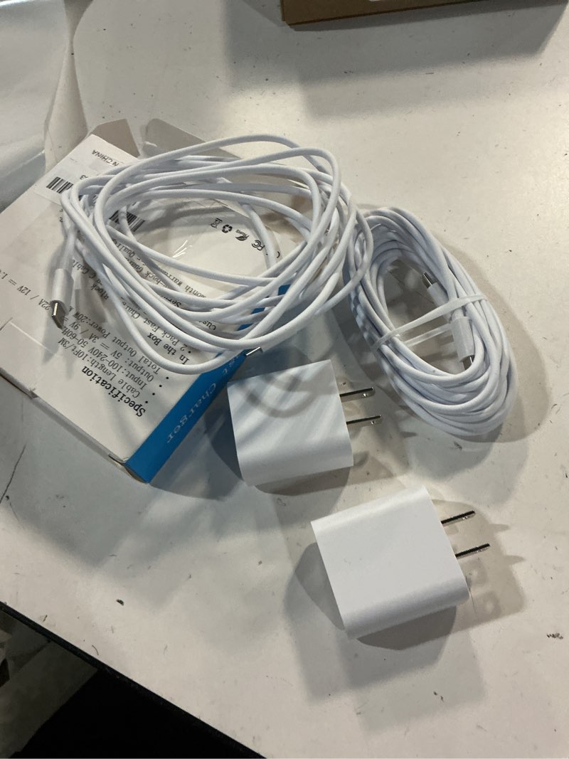 Condition photo showing Good Condition for iphone 17 16 15 charger fast charging, 10 ft long usb c charger cord with 20w type c fast phone charging block for iphone 17/17 pro/17 pro max/air, for iphone 16 15 pro max plus, ipad, android white 10ft