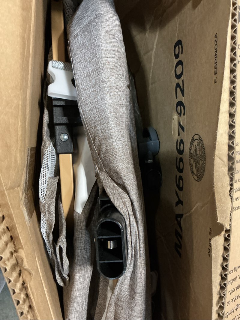 Condition photo showing As Is for 3 in 1 Baby Crib, Bassinet Bedside Crib Adjustable Portable Bed for Infant,Baby Newborn Must Have Bed,Khaki Khaki-bassinet