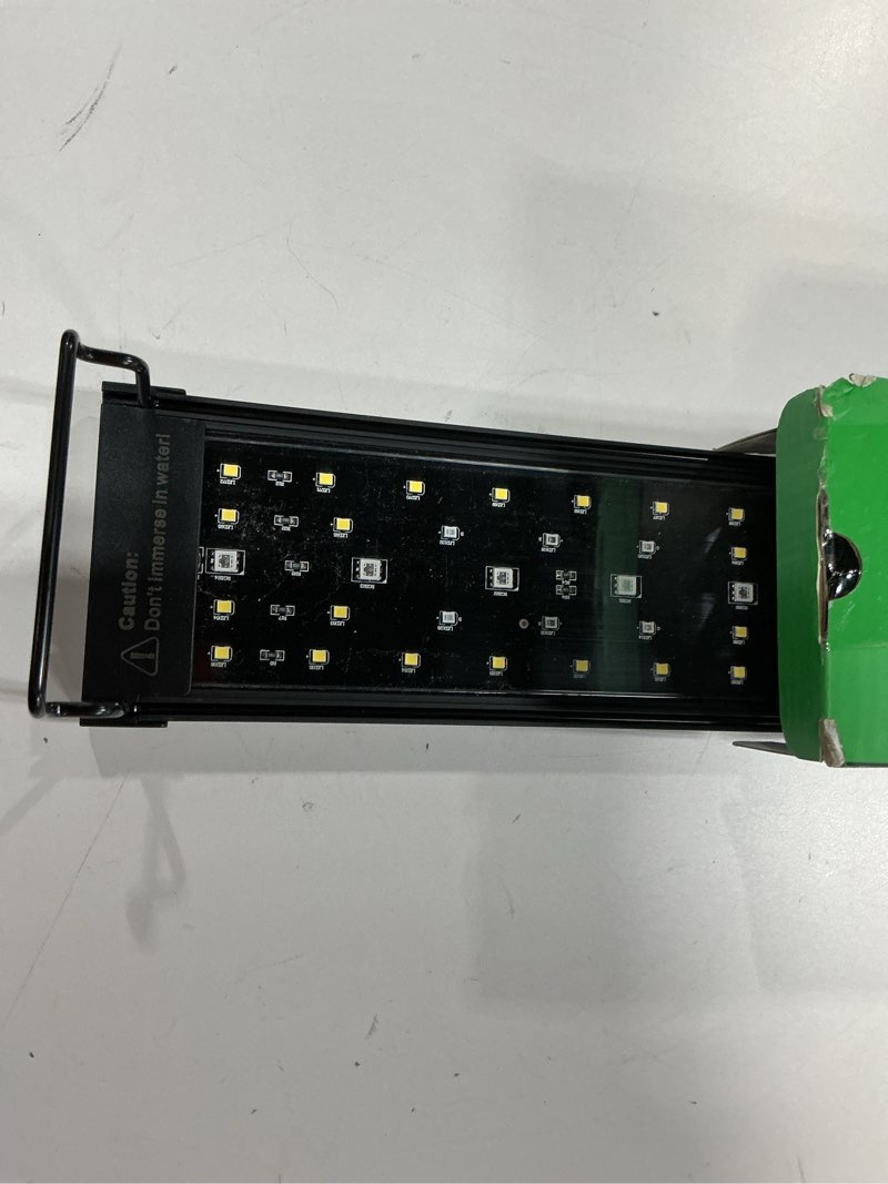 Condition photo showing As Is for hygger LED Aquarium Light with Timer, 40W Full Spectrum Fish Tank Plant Growth Lamp, 24 H Remote Control, Adjustable Brightness & 10 Colors, Extendable Bracket, Power-Off Memory, Fits 36-48 Inch Tank 40W for 36-48 inch tank