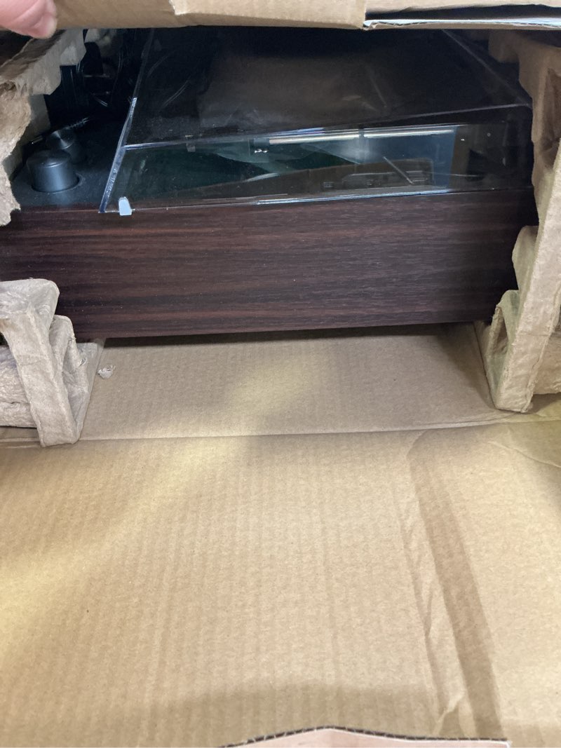 Condition photo showing Good Condition for Victrola Eastwood Signature – Bluetooth Record Player – 3-Speed Turntable, Built-in Speakers, Premium MM Cartridge, Vinyl Stream for Wireless Streaming, Removable Dust Cover, (Espresso) Espresso Eastwood Signature
