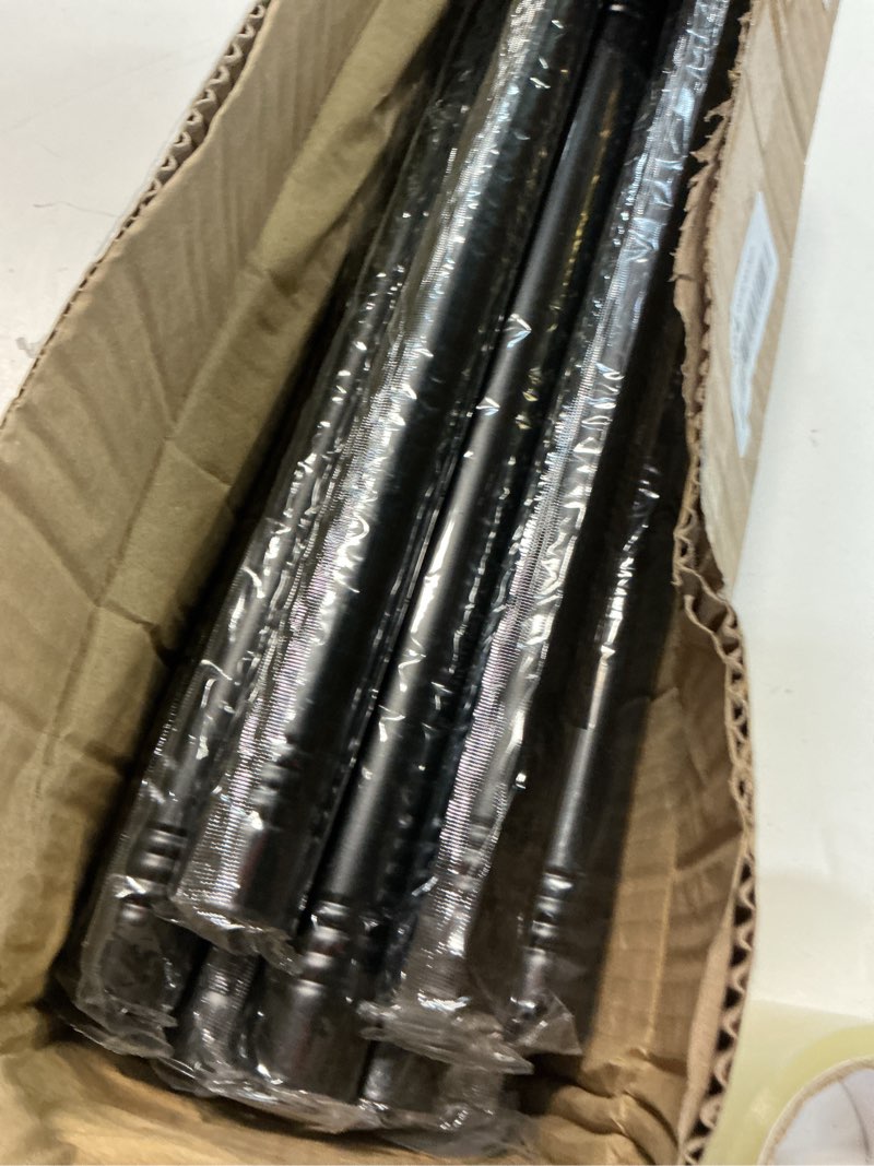 Condition photo showing New/Like New for tension curtain rod extra long outdoor curtain rod black shower curtain rods no drilling 31-168 in?2.58-14ft?adjustable spring tension rods heavy duty for bathroom patio window rust proof 31-168" black
