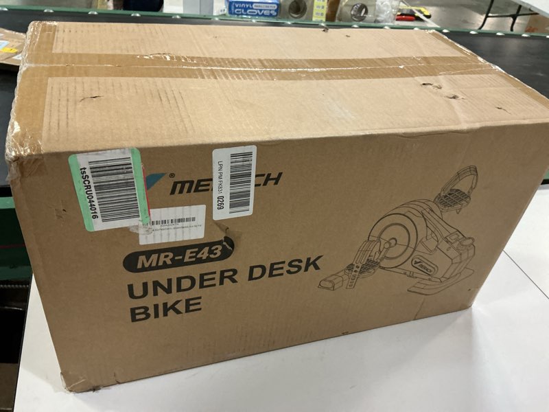 Condition photo showing New/Like New for MERACH Under Desk Bike Pedal Exerciser, Mini Exercise Bike with 8-Level Magnetic Resistance, LCD Display & Anti-Slip Base, Eco-Friendly Portable Desk Bike for Office, Home, or Rehab White