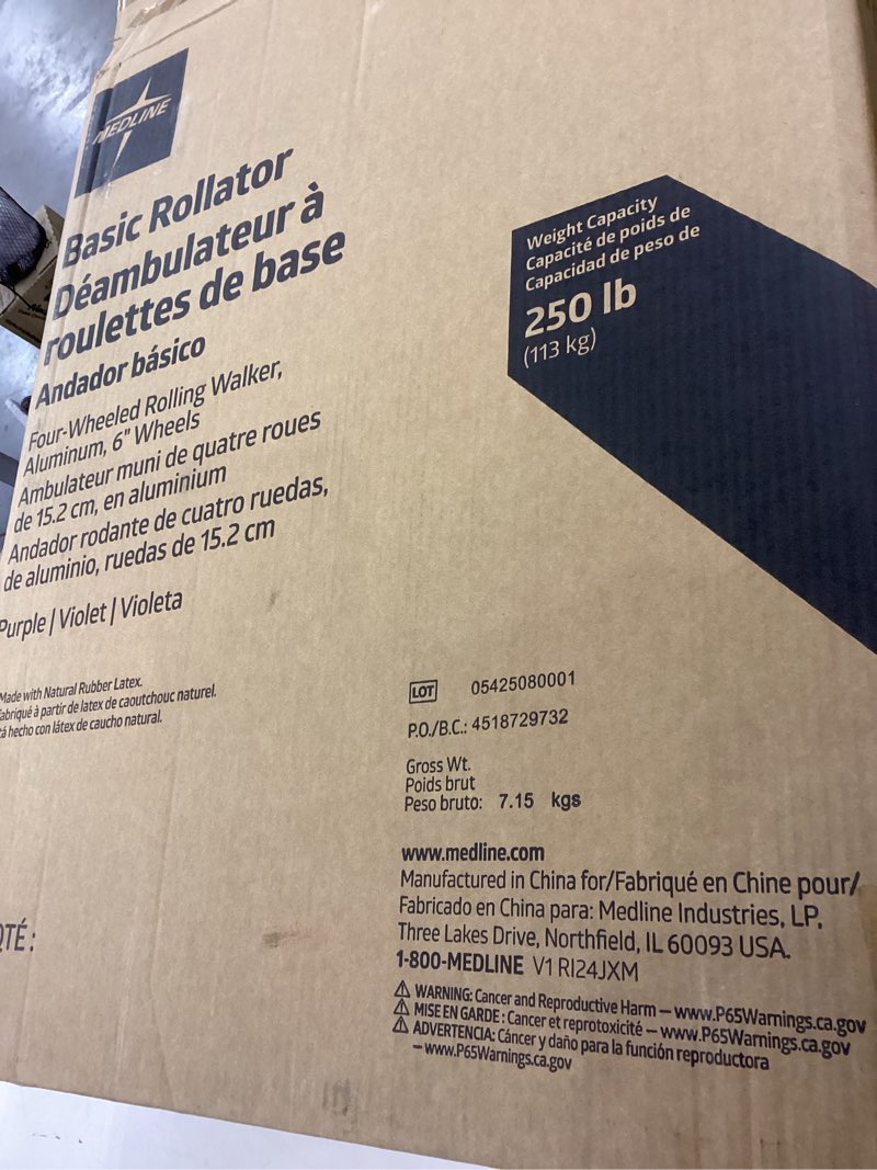 Four wheeled rolling walker 