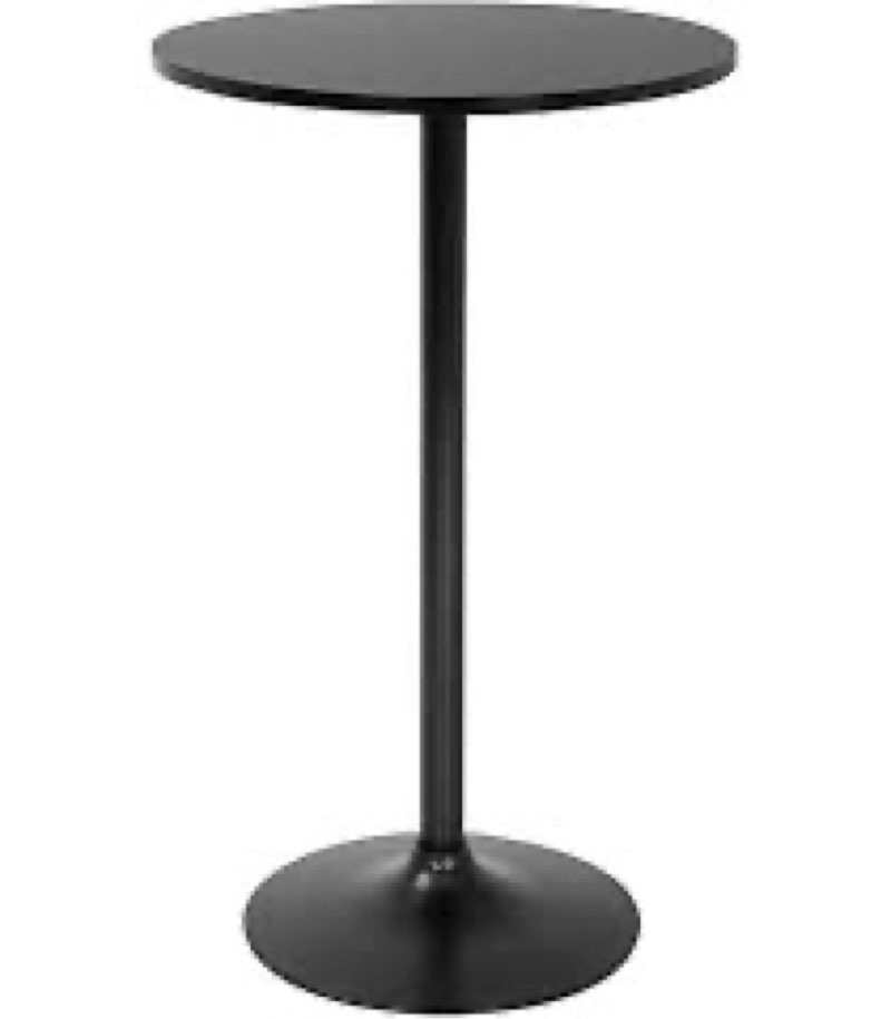 YATINEY Bar Table, Round Bar Table, Counter Height Table, Pub Cocktail Table, Metal Frame, for Bistr