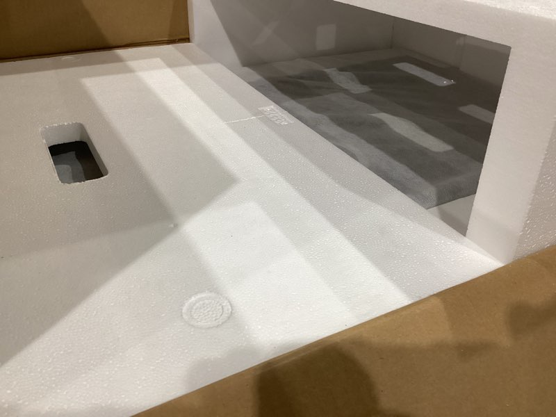 Condition photo showing Good Condition for 30 inch stainless steel farmhouse sink workstation-bokaiya 30x20 apron front farm sink stainless steel workstation 16 gauge single bowl farmhouse kitchen sinks with cutting board 30"l x 20"w x 10"d (farmhouse) brushed nickel
