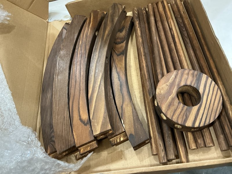 Condition photo showing Good Condition for 1 pc wooden wagon wheels 30 inch removable decorative wooden wheels old western wood wagon wheel hanging cowboy party decorations wood wheels for bar garage indoor outdoor
