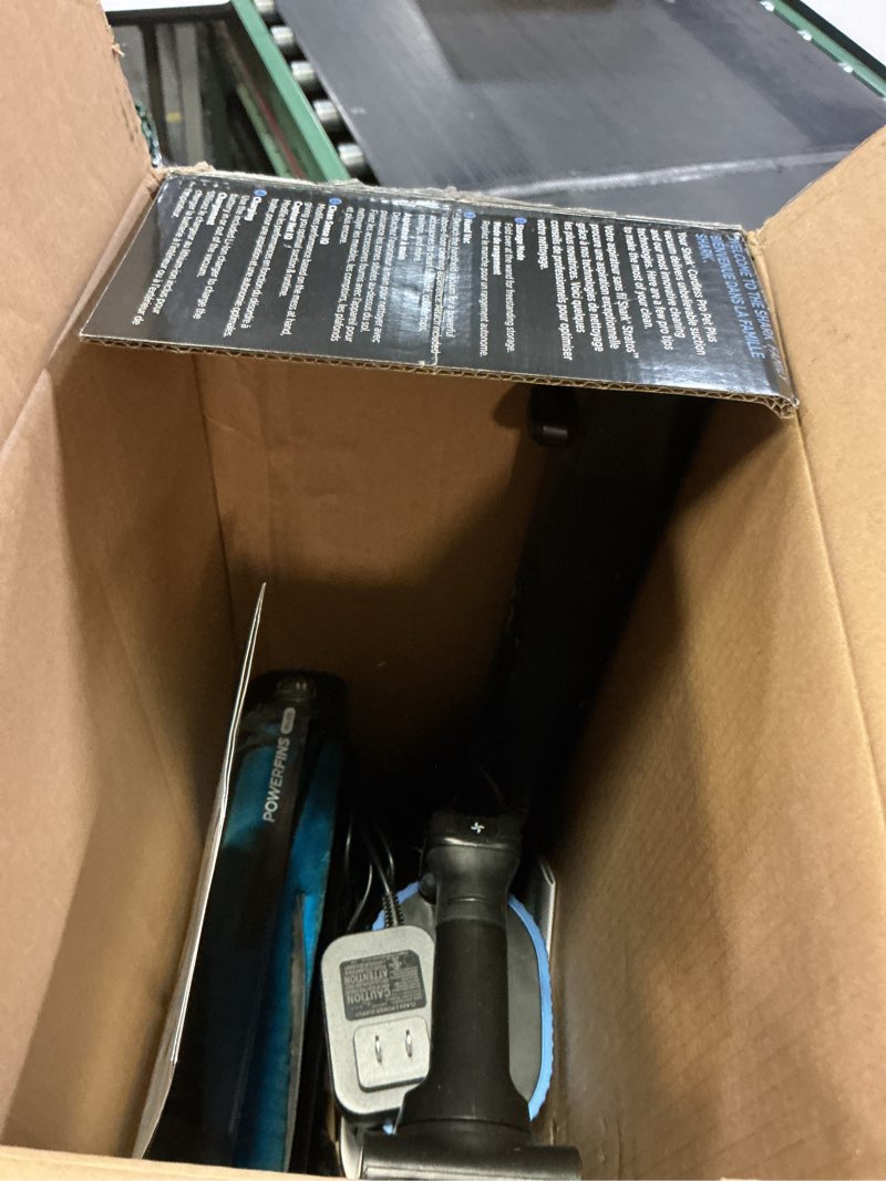 Condition photo showing As Is for Shark UZ565H Pro Cordless Vacuum w/ Clean Sense IQ & MultiFLEX Technology, PowerFins Plus Brushroll, Duster Crevice Tool & Anti-Allergen Dusting Brush, Up to 40 Minute Runtime, White/Blue (Renewed)