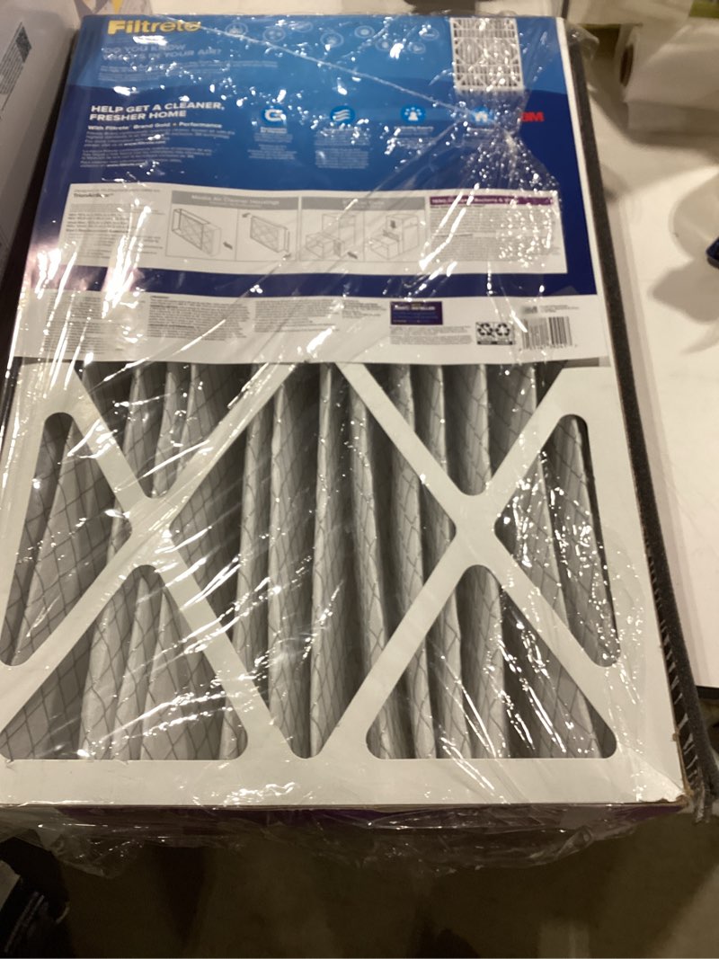 Condition photo showing Good Condition for filtrete 16 x 25 x 5 merv 12 1550 mpr allergen, bacteria and virus electrostatic pleated air filter