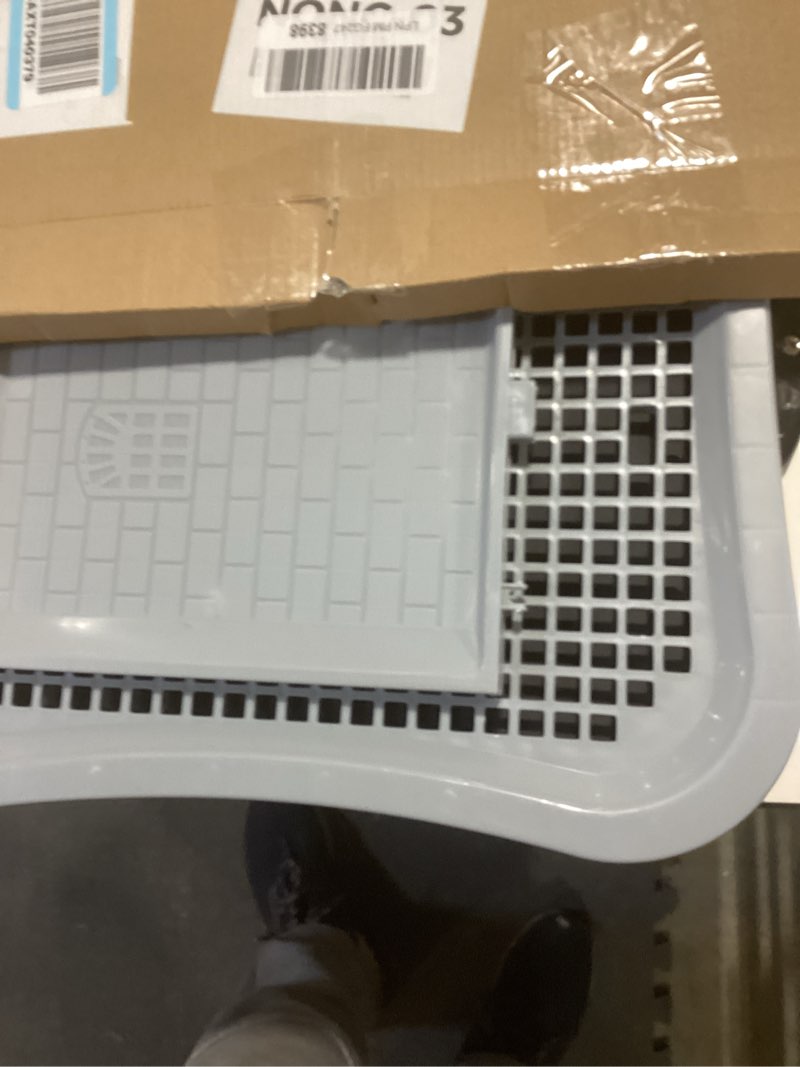 Condition photo showing Good Condition for indoor dog potty, puppy changing pee pad holder tray training with splash guard for small dogs toilet indoor outdoor, waterproof easy clean ?20" l x 15.1" w x 10.7" h