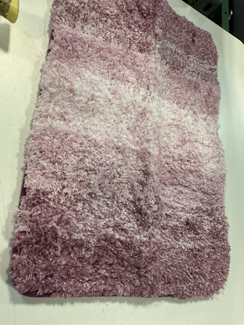 Condition photo showing Good Condition for evlmd purple bathroom rugs mat, large bath rug for bathroom floor non-slip, super elastic soft easier to dry bath shower mat runner, machine washable bath mat, 16”x 24” 