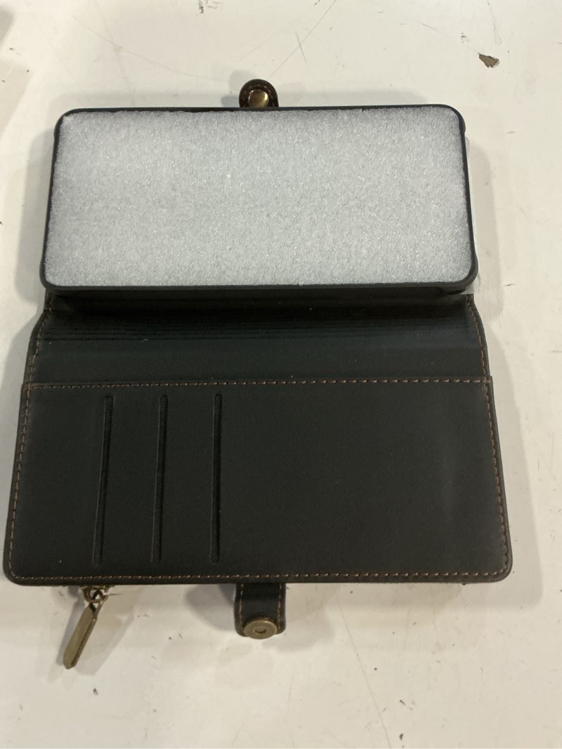 Condition photo showing Good Condition for defencase for samsung galaxy s25 edge magnetic wallet case compatible with magsafe with rfid blocking zipper & card holder women, pu leather detachable phone case for galaxy s25 edge 6.7", blue green galaxy s25 edge 6.7" (detachable with magsafe)-blue green