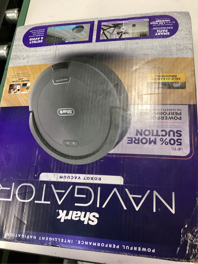 Condition photo showing New/Like New for Shark Matrix Plus 2in1 Robot Vacuum & Mop with Sonic Mopping, Matrix Clean, Home Mapping, HEPA Bagless Self Empty Base, CleanEdge, for Pet Hair, Wifi, Black/Silver (RV2610WA)