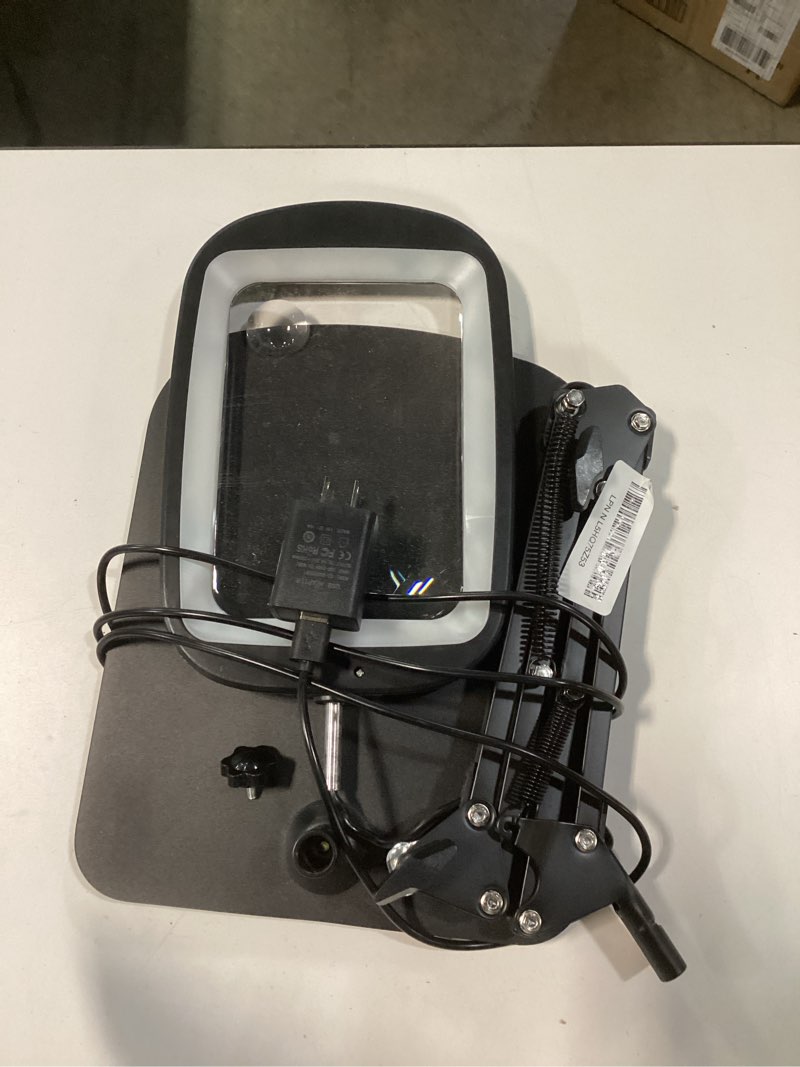 Condition photo showing As Is for 10X 30X Extra Large Magnifying Glass with Light and Stand,7-inch Lighted Magnifier,5 Color Modes Stepless Dimmable,Rectangle Hands-Free Magnifying Glass Desk Lamp for Reading Craft Hobby Close Work