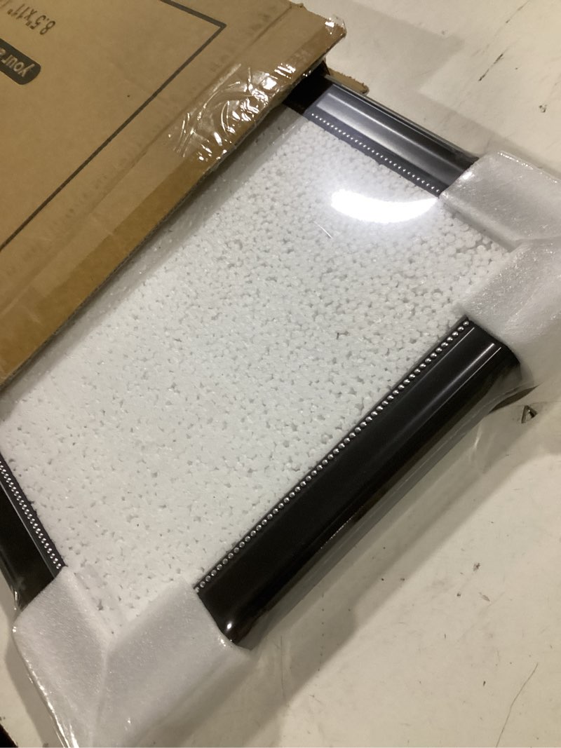 Condition photo showing New/Like New for graduationmall 11x17 black diploma frame with tassel holder for 8.5x11 certificate document,real glass, black over gold mat black with silver beads diploma + tassel